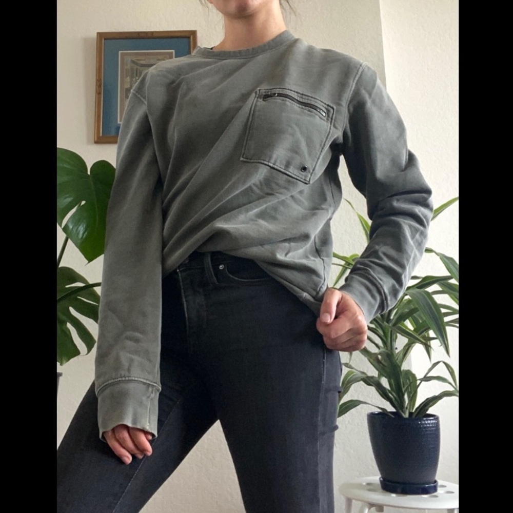 Sage green/grey oversized sweatshirt